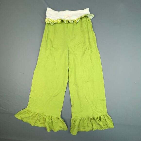 Persnickety Girls Lime Green Ruffle Pants 12 Years Made in USA - Picture 2 of 5